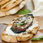 Summer Grilling: Grilled Eggplant (my favorite way) with Goat Cheese, Fresh Basil, and Fire-toasted ...