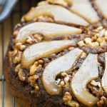 Pear Honey and Walnut Upside-Down Cake